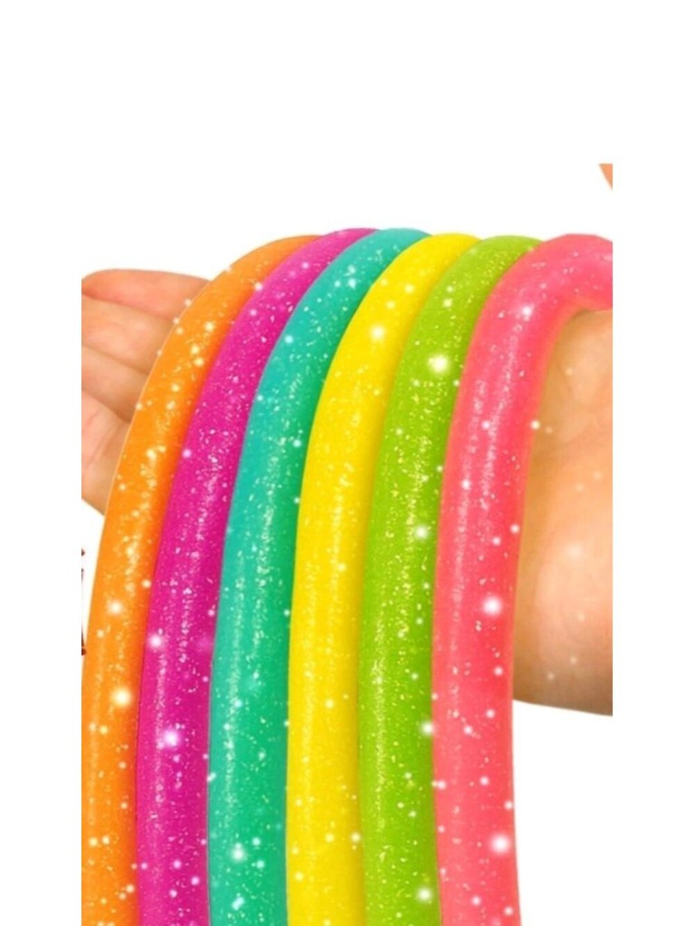BUNMO Stretchy Sensory Glitter Strings  Sensory PULL TWIST FUN